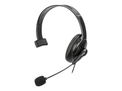 Manhattan Mono Over-Ear Headset (USB), Reversible Microphone Boom (padded) 180849