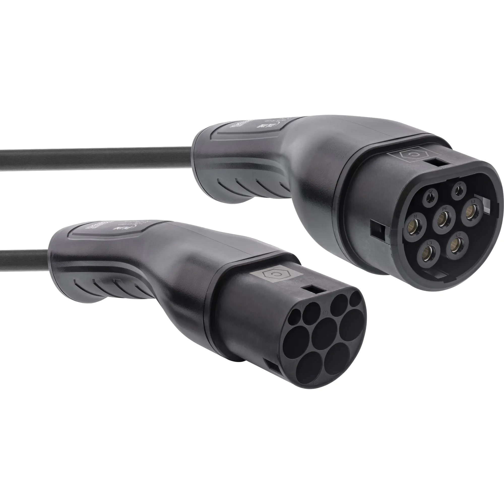 InLine EV Spiral-Autoladekabel 22kW Typ2 - 3-phasig - 7,5m InLine EV Spiral-Autoladekabel 22kW Typ2 - 3-phasig - 7,5m