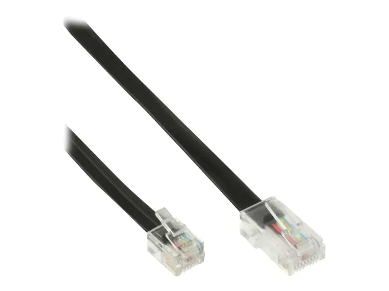 InLine - Telefonverlängerungskabel - RJ-45 (M) zu RJ-12 (M) - 10 m - Schwarz InLine - Telefonverlängerungskabel - RJ-45 (M) zu RJ-12 (M) - 10 m - Schwarz