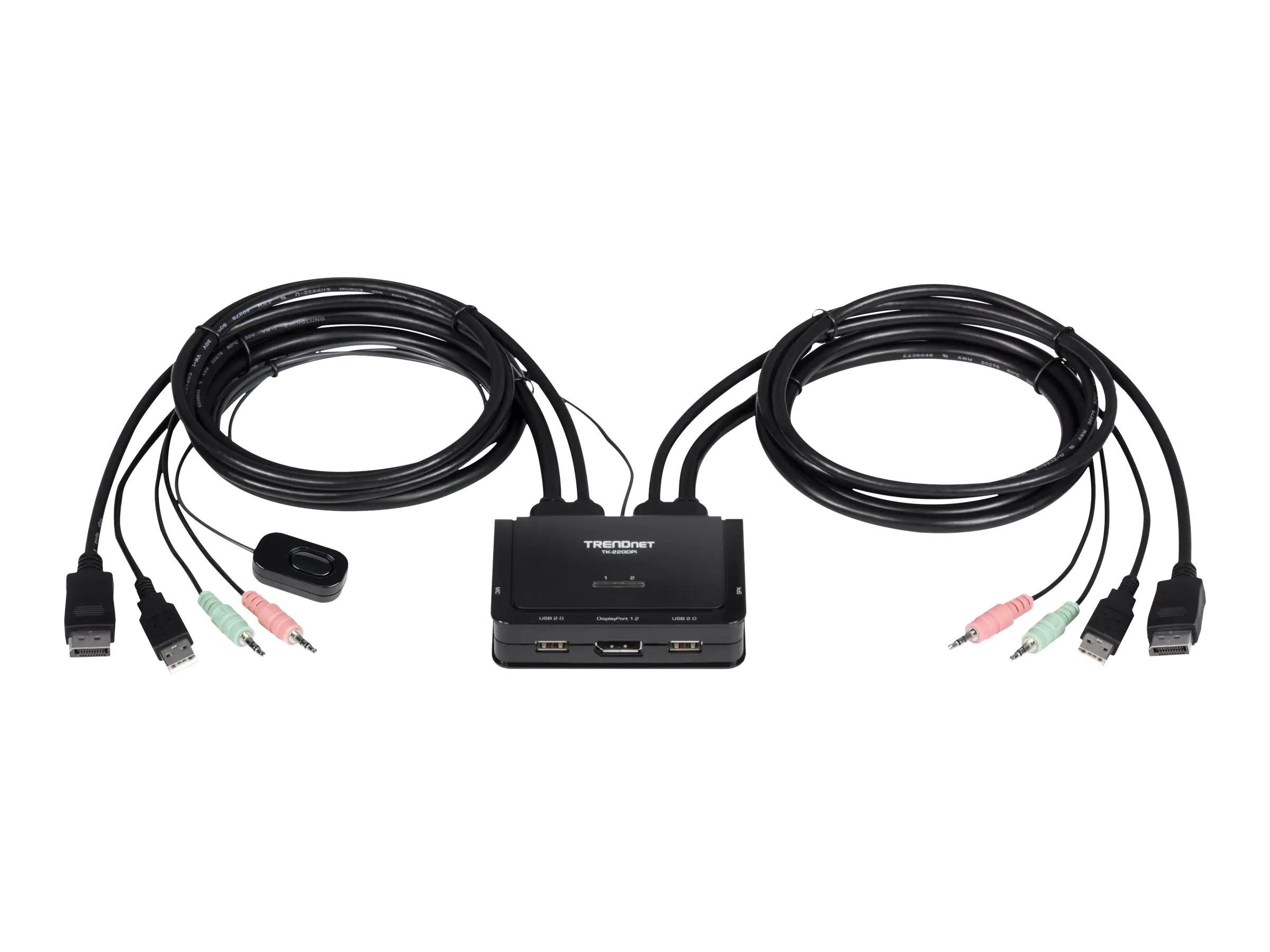 Trendnet TK 220DPI - KVM-/Audio-Switch - 2 x KVM/Audio - 1 lokaler Benutzer - Desktop - TAA-konform Trendnet TK 220DPI - KVM-/Audio-Switch - 2 x KVM/Audio - 1 lokaler Benutzer - Desktop - TAA-konform
