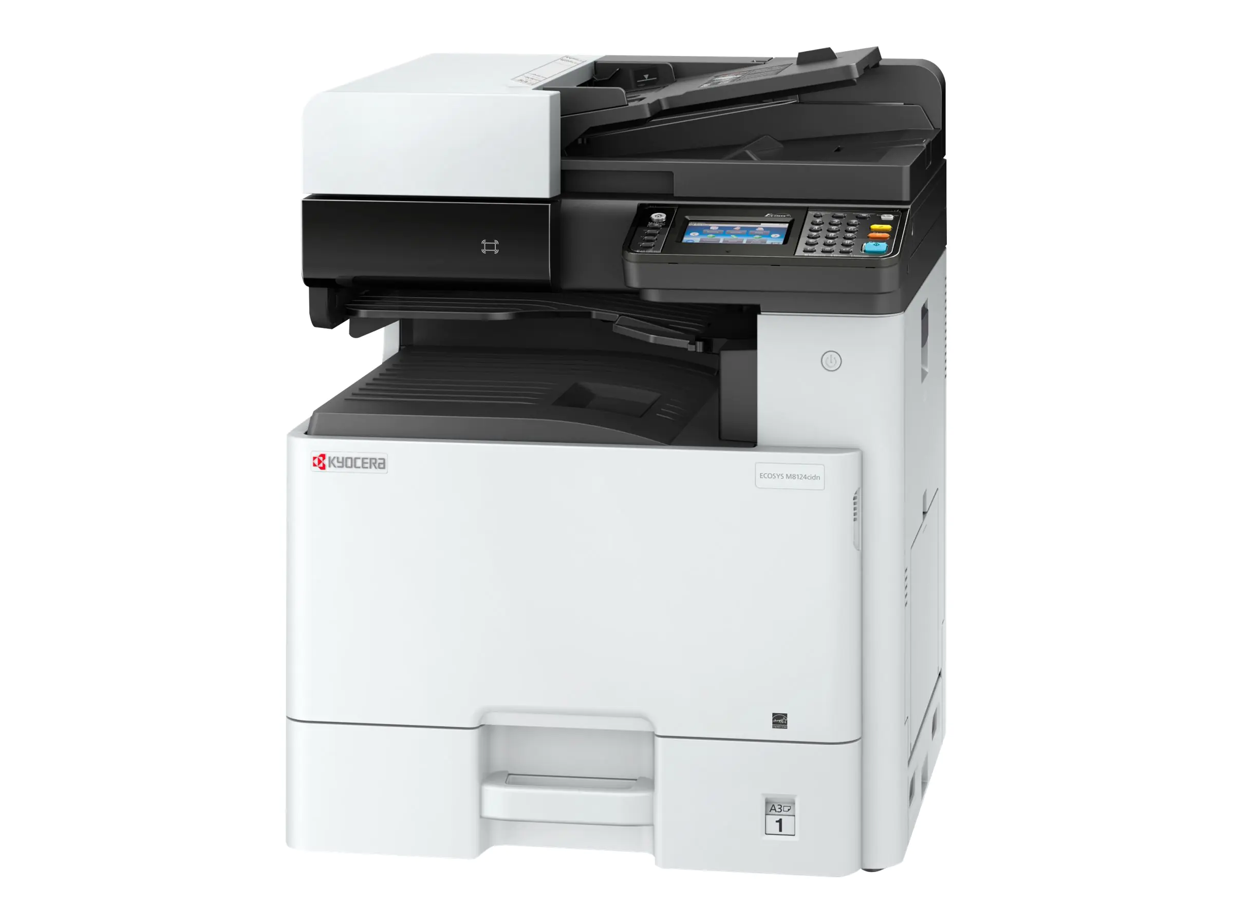 Kyocera ECOSYS M8124cidn - Multifunktionsdrucker - Farbe - Laser - A3/Ledger (297 x 432 mm) (Original) - A3/Ledger (Medien) - bis zu 24 Seiten/Min. (Kopieren) - bis zu 24 Seiten/Min. (Drucken) - 100 Blatt - USB 2.0, Gigabit LAN, USB-Host