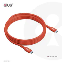 Club 3D - USB-Kabel - 24 pin USB-C (M) zu 24 pin USB-C (M) - 48 V - 5 A - 3 m - bi-direktional, unterstützt bis zu 240 W Spannungsversorgung, Baureihe mit erweitertem Leistungsbereich (EPR Club 3D - USB-Kabel - 24 pin USB-C (M) zu 24 pin USB-C (M) - 48 V - 5 A - 3 m - bi-direktional, unterstützt bis zu 240 W Spannungsversorgung, Baureihe mit erweitertem Leistungsbereich (EPR