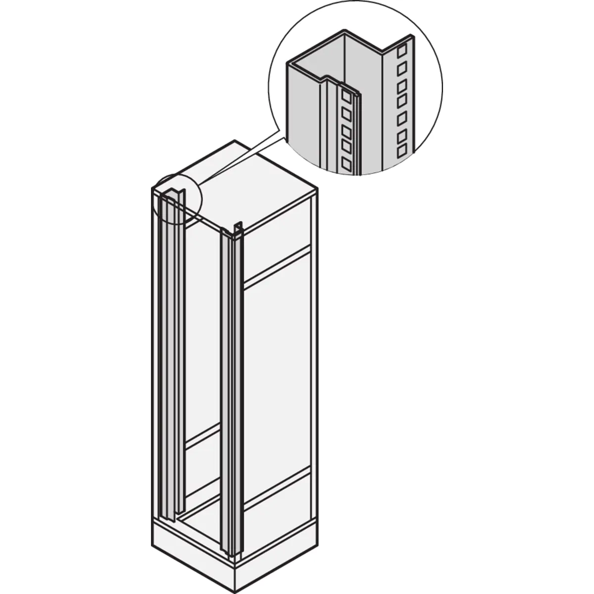 SCHROFF Winkelprofil SET ALZN 22117-354 - Rack-Zubehör 22117354
