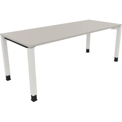 Schreibtisch Vierfuß Quadratrohr B2000xT800xH680-820 ws/Lichtgrau Schreibtisch Vierfuß Quadratrohr B2000xT800xH680-820 ws/Lichtgrau