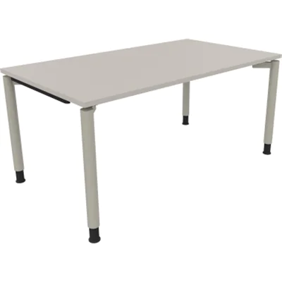Schreibtisch Vierfuß Rundrohr B1600xT900xH680-820 si/Lichtgrau Schreibtisch Vierfuß Rundrohr B1600xT900xH680-820 si/Lichtgrau