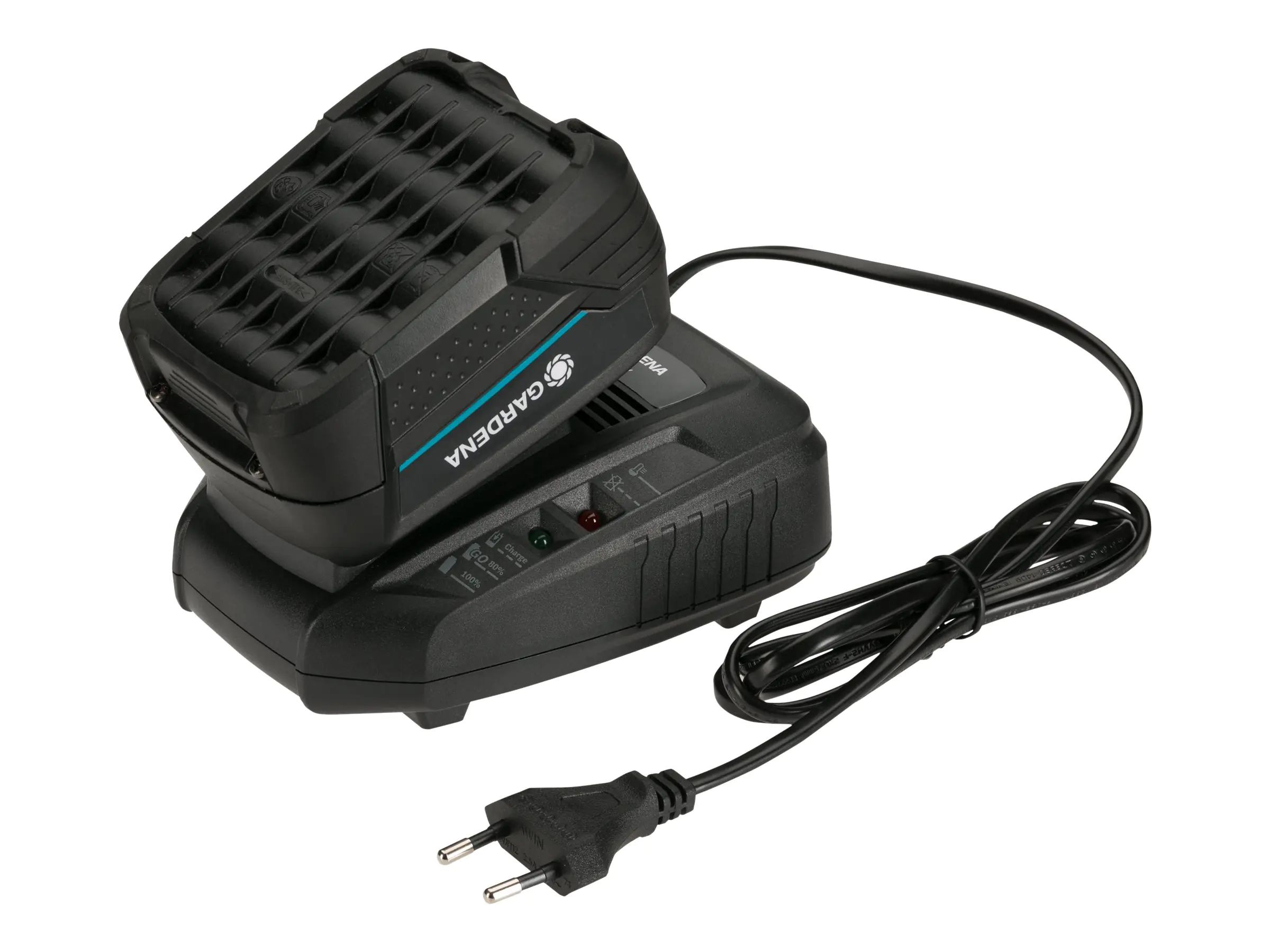 Gardena Starter-Set - Batterieladegerät + Batterie - 4 Ah - für ComfortCut 23/18V, 50/18V, 60/18V; EasyCut 23/18V
