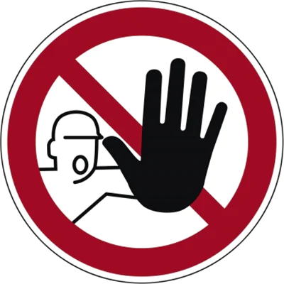 Hinweisschild Zutritt für Unbefugte verboten P06 rund 200mm PVC Hinweisschild Zutritt für Unbefugte verboten P06 rund 200mm PVC