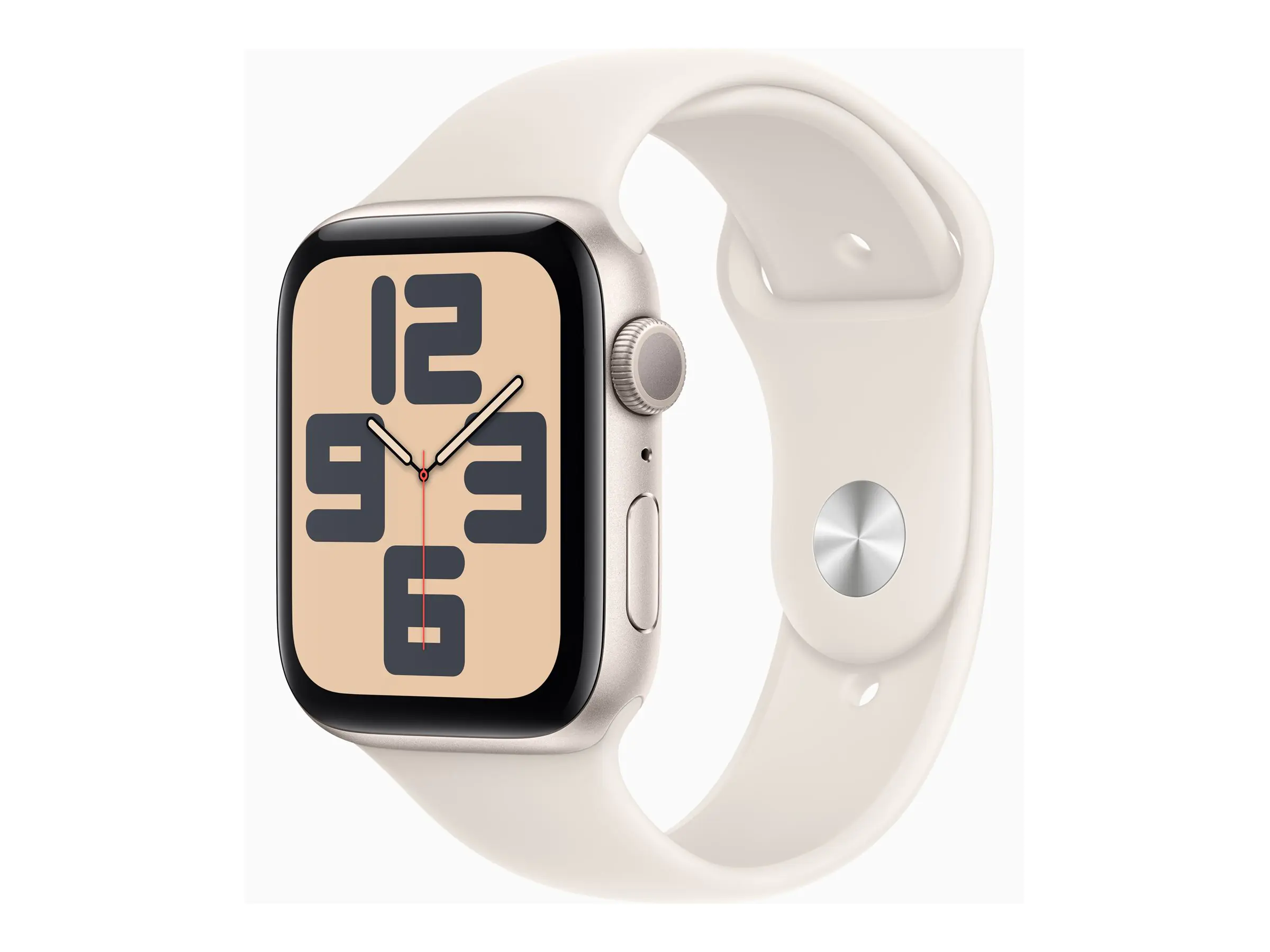 Apple Watch SE (GPS) - 44 mm - Starlight Aluminium - intelligente Uhr mit Sportband - Flouroelastomer - Starlight - Bandgröße: S/M - 32 GB - Wi-Fi 4, Bluetooth - 32.9 g Apple Watch SE (GPS) - 44 mm - Starlight Aluminium - intelligente Uhr mit Sportband - Flouroelastomer - Starlight - Bandgröße: S/M - 32 GB - Wi-Fi 4, Bluetooth - 32.9 g