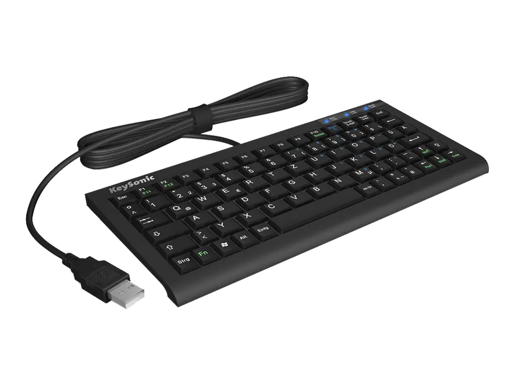 KeySonic ACK-3401U - Tastatur - USB - QWERTZ - Deutsch - Schwarz