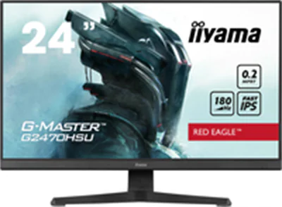 Iiyama G-MASTER Red Eagle G2470HSU-B6 - LED-Monitor - Gaming - 61 cm (24") (23.8" sichtbar) - 1920 x 1080 Full HD (1080p) @ 180 Hz - Fast IPS - 300 cd/m² - 1000:1 - 0.2 ms - HDMI, DisplayPort - Lautsprecher - Schwarz, Matte Iiyama G-MASTER Red Eagle G2470HSU-B6 - LED-Monitor - Gaming - 61 cm (24") (23.8" sichtbar) - 1920 x 1080 Full HD (1080p) @ 180 Hz - Fast IPS - 300 cd/m² - 1000:1 - 0.2 ms - HDMI, DisplayPort - Lautsprecher - Schwarz, Matte