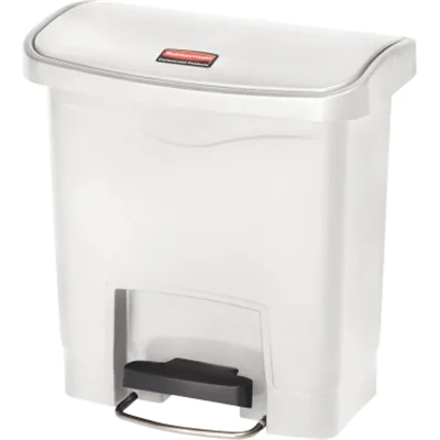 Rubbermaid Tretabfalleimer Slim Jim 1883554 Kunststoff 15l weiß Rubbermaid Tretabfalleimer Slim Jim 1883554 Kunststoff 15l weiß