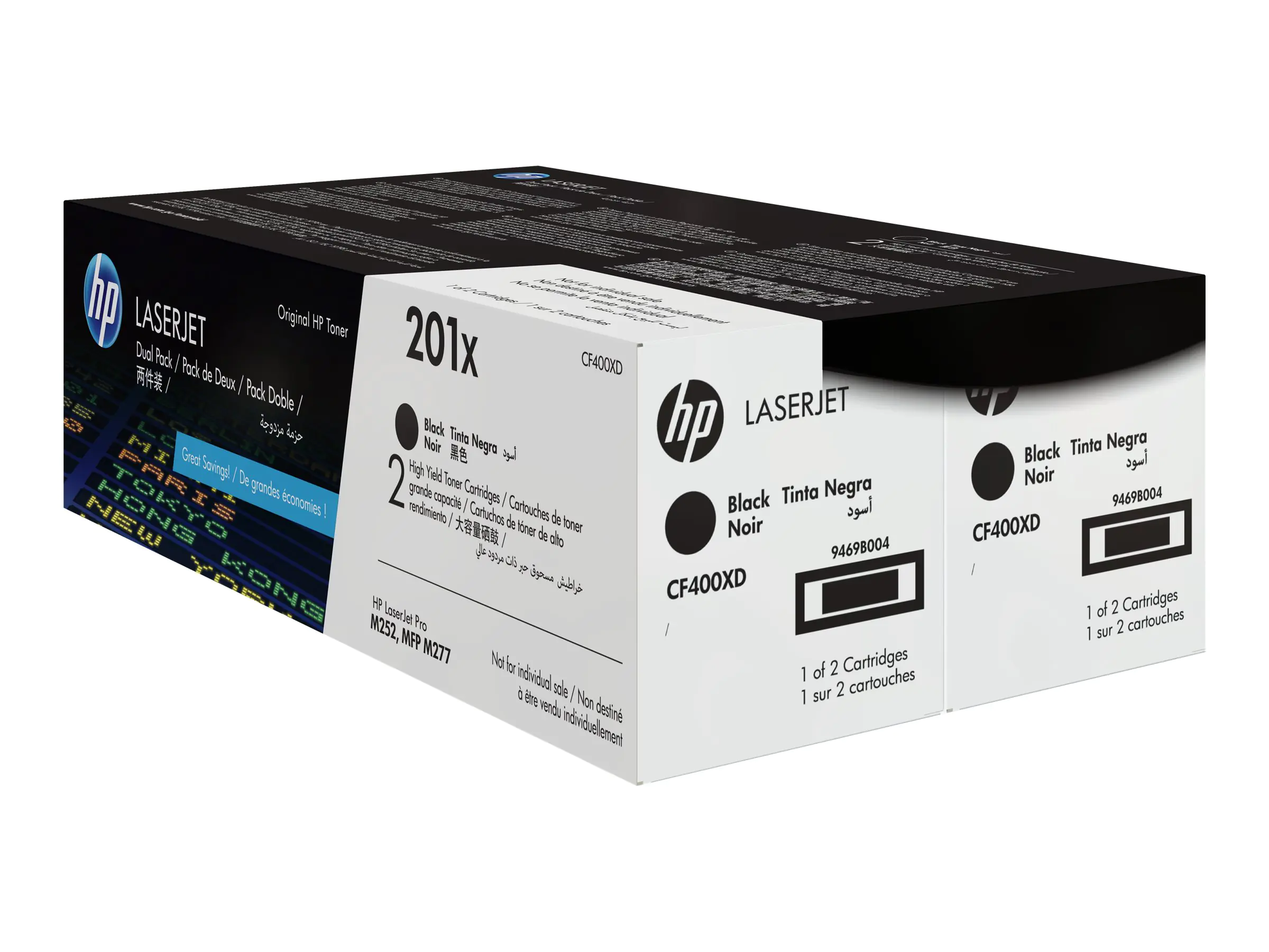 HP 201X - 2er-Pack - Hohe Ergiebigkeit - Schwarz - original - LaserJet - Tonerpatrone (CF400XD)
