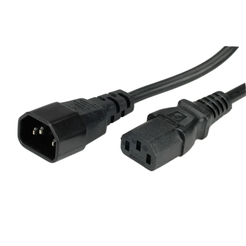 VALUE - Spannungsversorgungs-Verlängerungskabel - IEC 60320 C14 zu IEC 60320 C13 - Wechselstrom 250 V - 1.8 m - geformt - Schwarz VALUE - Spannungsversorgungs-Verlängerungskabel - IEC 60320 C14 zu IEC 60320 C13 - Wechselstrom 250 V - 1.8 m - geformt - Schwarz