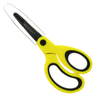 Westcott Bastelschere NEON Colour Kids 130mm inkl. transparente Klingenhülle Stahl gelb Westcott Bastelschere NEON Colour Kids 130mm inkl. transparente Klingenhülle Stahl gelb