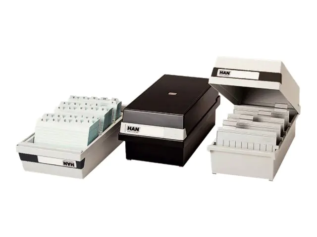 HAN Karteikasten 956-13 DIN A6 quer max. 1300Karten PS schwarz