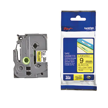 Brother TZe-621 - Schwarz auf Gelb - Rolle (0,9 cm x 8 m) 1 Kassette(n) laminiertes Band - für Brother PT-D210, D600, H110, H200; P-Touch PT-1005, 1880; P-Touch Cube Pro PT-P910 Brother TZe-621 - Schwarz auf Gelb - Rolle (0,9 cm x 8 m) 1 Kassette(n) laminiertes Band - für Brother PT-D210, D600, H110, H200; P-Touch PT-1005, 1880; P-Touch Cube Pro PT-P910