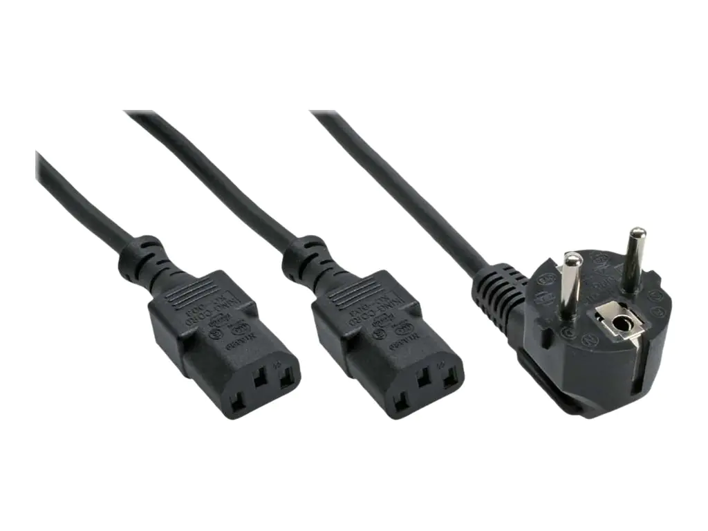 InLine - Netz-Splitter - Typ F (M) zu power IEC 60320 C13 - 3 m - Schwarz - Deutschland InLine - Netz-Splitter - Typ F (M) zu power IEC 60320 C13 - 3 m - Schwarz - Deutschland
