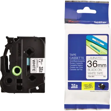 Brother TZe-261 - Selbstklebend - Schwarz auf Weiß - Rolle (3,6 cm x 8 m) 1 Kassette(n) laminiertes Band - für Brother PT-P950; P-Touch PT-3600, 550, 9200, 9600, 9700, 9800, D800, E800, P900, P950 Brother TZe-261 - Selbstklebend - Schwarz auf Weiß - Rolle (3,6 cm x 8 m) 1 Kassette(n) laminiertes Band - für Brother PT-P950; P-Touch PT-3600, 550, 9200, 9600, 9700, 9800, D800, E800, P900, P950