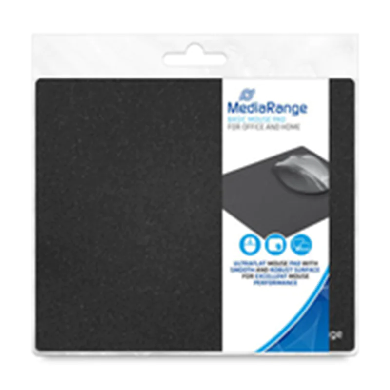 MEDIARANGE MROS251, Schwarz, Monochromatisch, Stoff, Anti-Rutsch-Basis