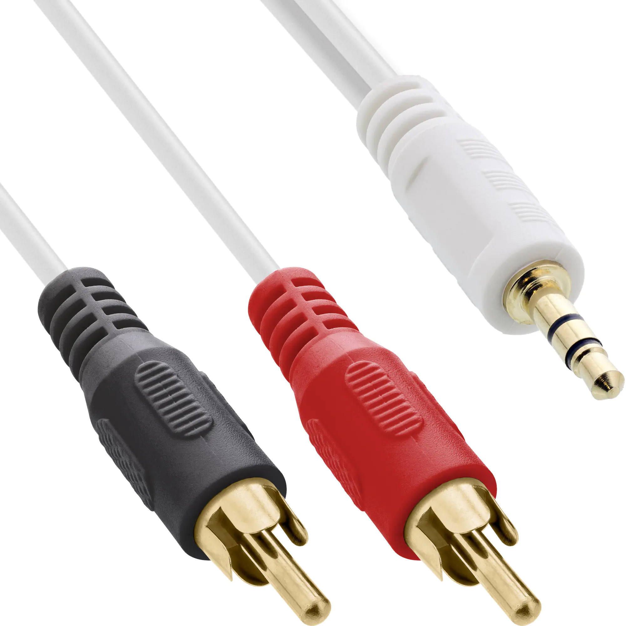 InLine Cinch/Klinke Kabel - 2x Cinch Stecker an 3,5mm Klinke Stecker - 7,5m 89928W
