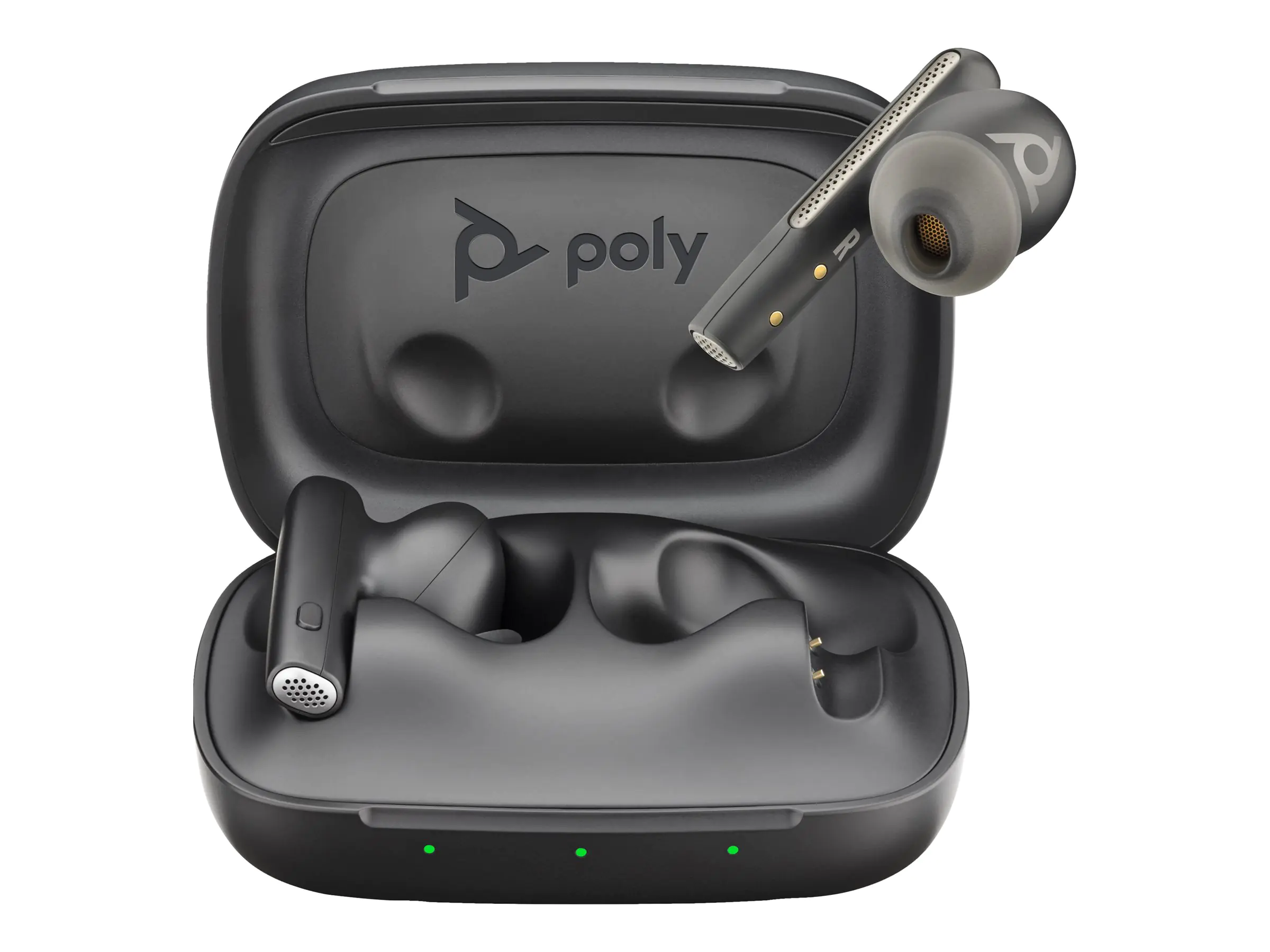 Poly Voyager Free 60 UC - True Wireless-Kopfhörer mit Mikrofon - im Ohr - Bluetooth - aktive Rauschunterdrückung - Adapter USB-C via Bluetooth - Carbon Black
