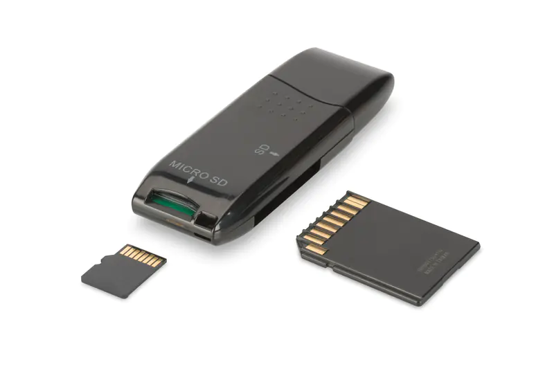 Digitus DA-70310 - Kartenleser (MMC, SM, DV RS-MMC, RS-MMC, microSD, TransFlash, SD) - USB 2.0