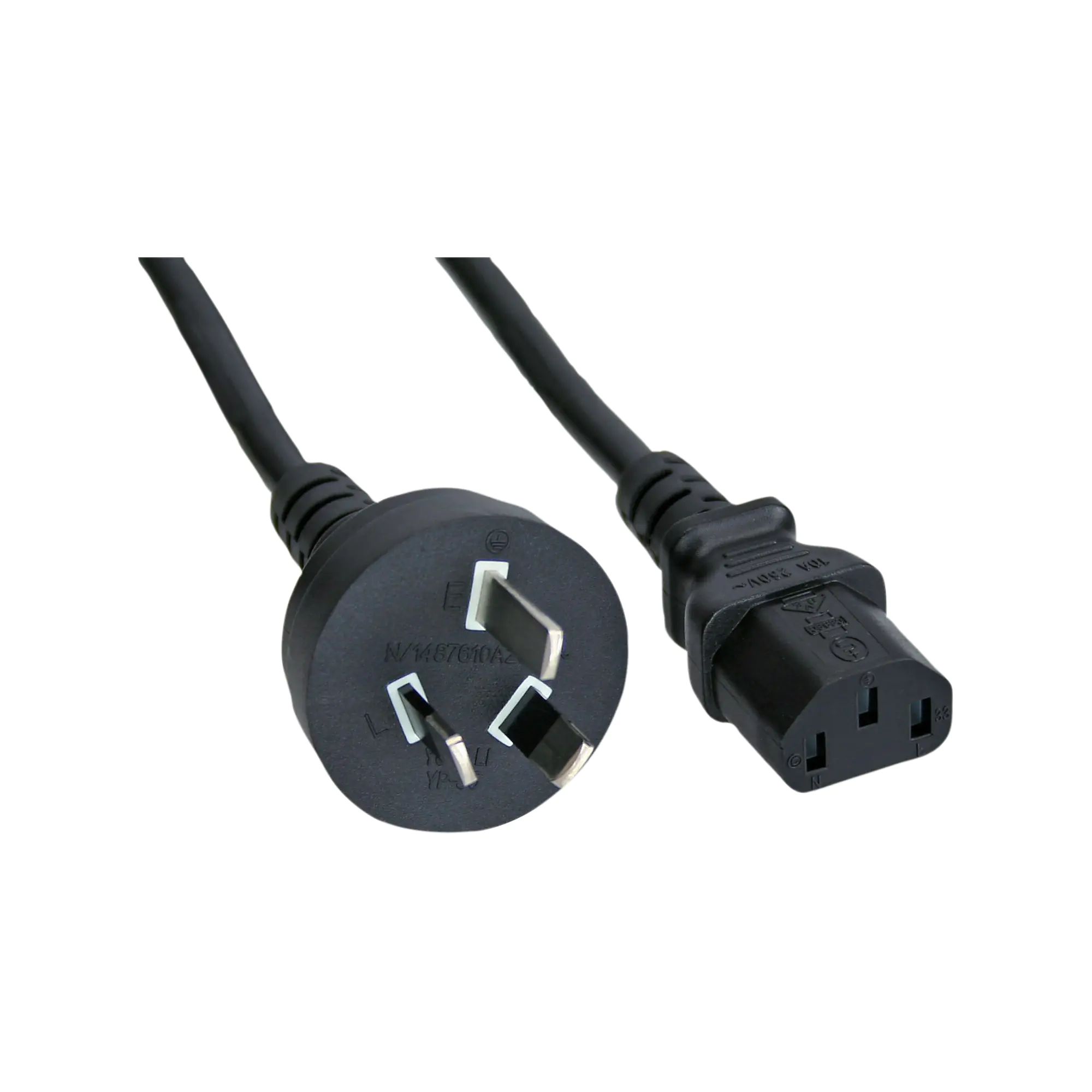 InLine - Stromkabel - SAA AS 3112 (M) zu power IEC 60320 C13 - 1.8 m - Schwarz - Australien (Packung mit 35)